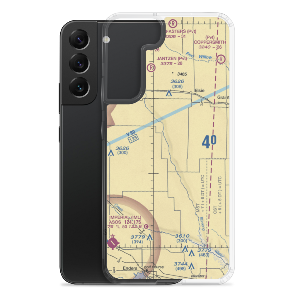 Stinking Water Creek Airport (NE73) VFR Sectional Samsung Case Samsung Galaxy S22 Plus model shown