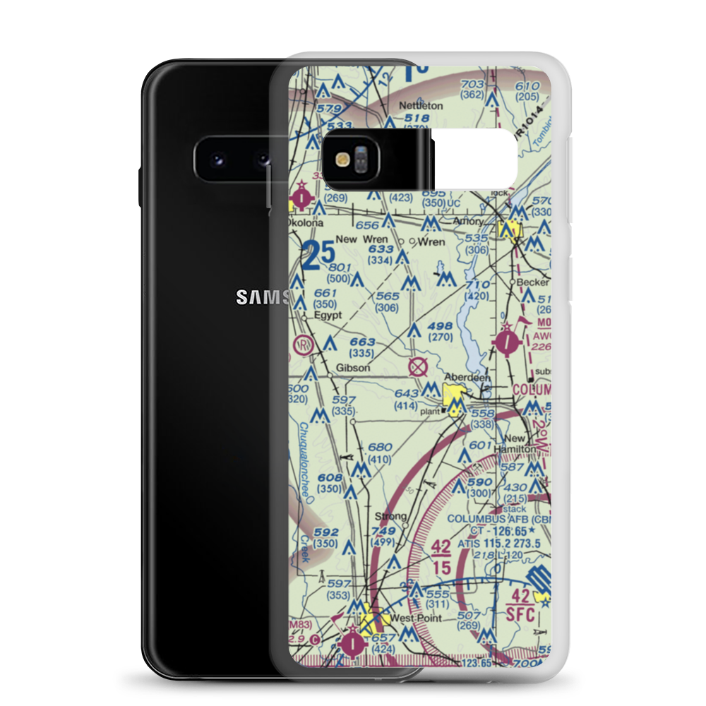 Stinson Field Municipal Airport (3A8) VFR Sectional Samsung Case Samsung Galaxy S10 model shown