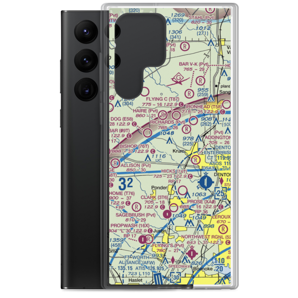 Stocker Airport (XA72) VFR Sectional Samsung Case Samsung Galaxy S22 Ultra model shown