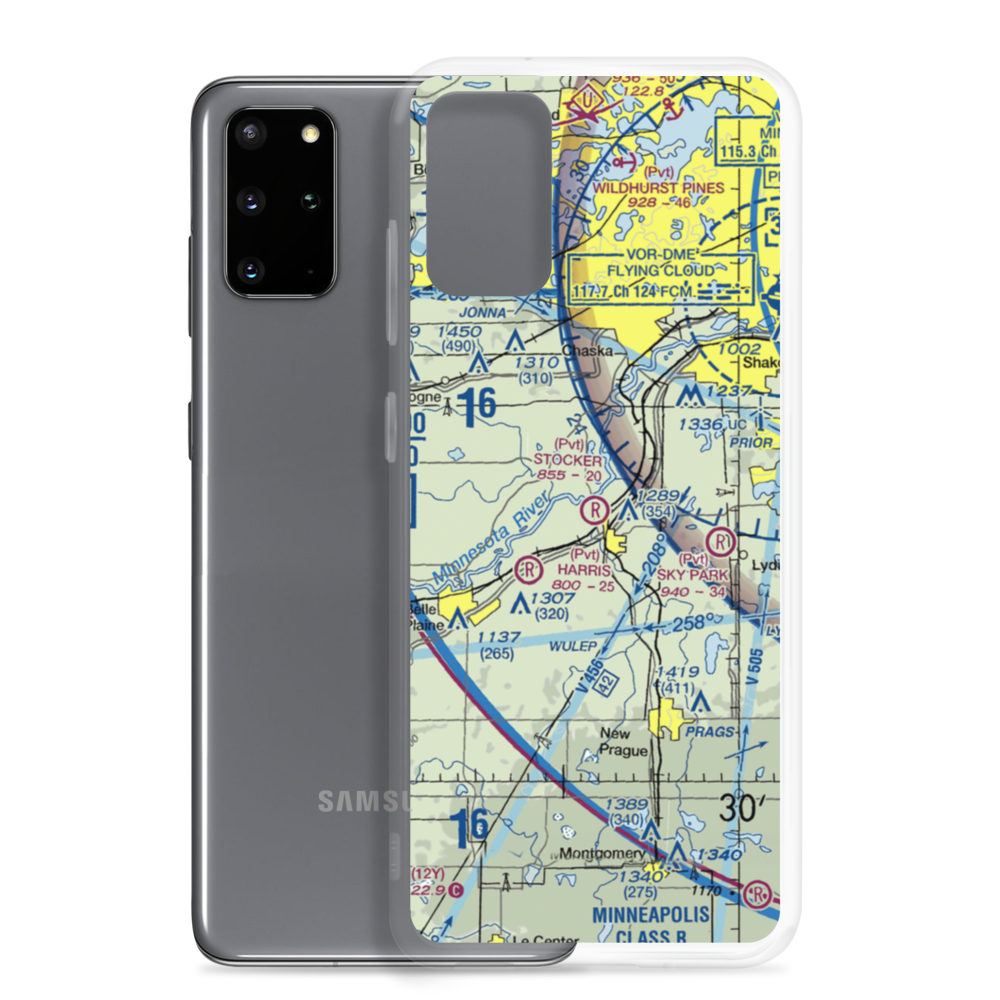 Stocker Private Airport (MN63) VFR Sectional Samsung Case Samsung Galaxy S20 Plus model shown