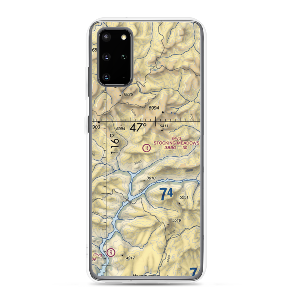 Stocking Meadows Airport (ID33) VFR Sectional Samsung Case Samsung Galaxy S20 Plus model shown