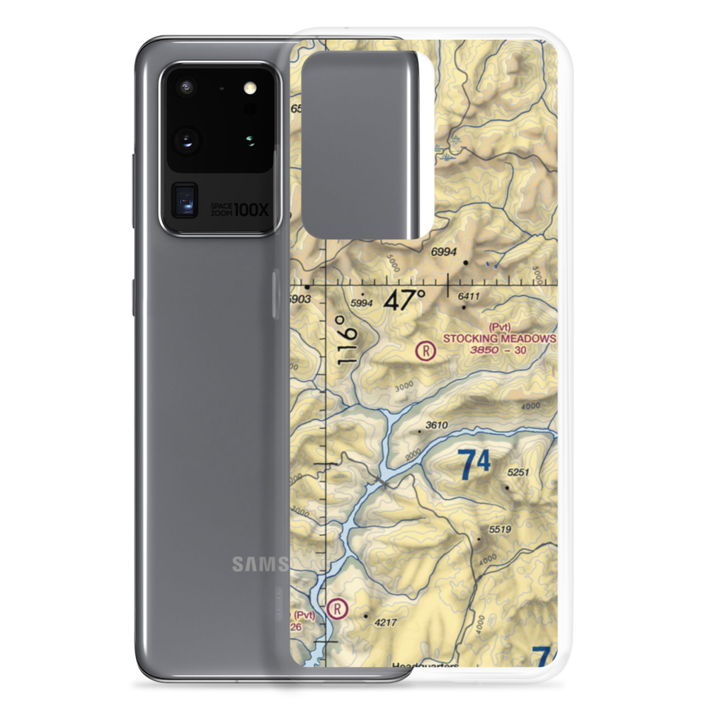 Stocking Meadows Airport (ID33) VFR Sectional Samsung Case Samsung Galaxy S20 Ultra model shown