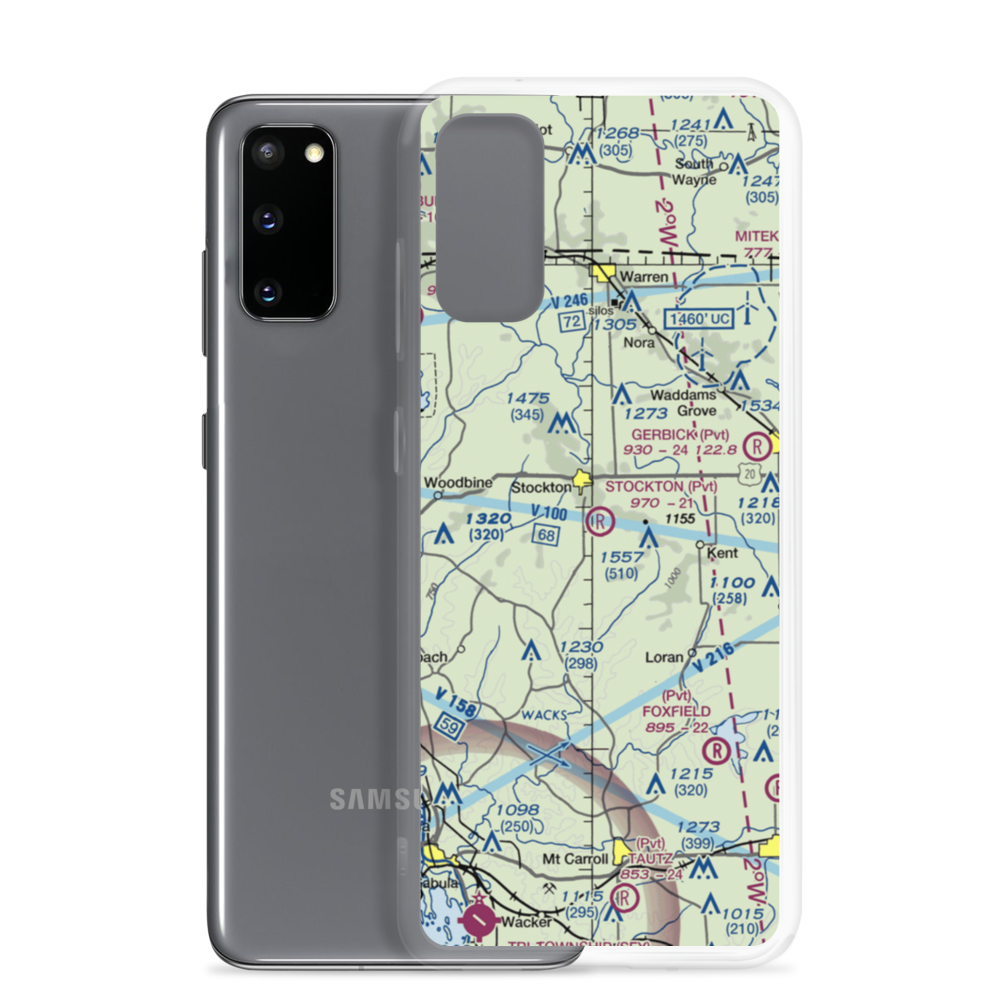 Stockton Airport (IS37) VFR Sectional Samsung Case Samsung Galaxy S20 model shown