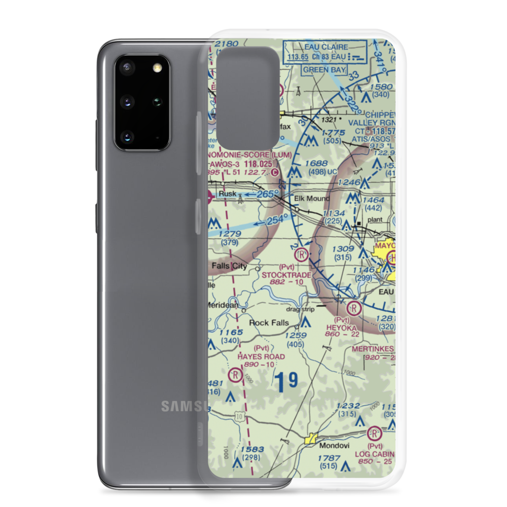 Stocktrade Airport (WI05) VFR Sectional Samsung Case Samsung Galaxy S20 Plus model shown
