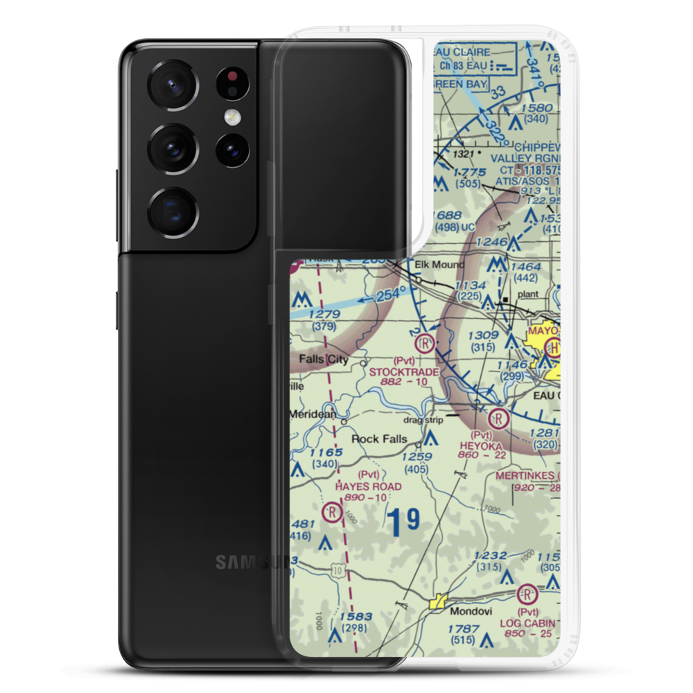 Stocktrade Airport (WI05) VFR Sectional Samsung Case Samsung Galaxy S21 Ultra model shown