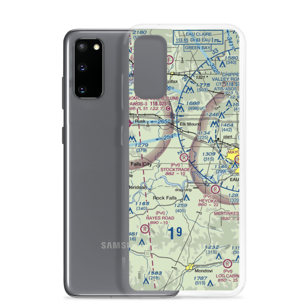Stocktrade Airport (WI05) VFR Sectional Samsung Case Samsung Galaxy S20 model shown