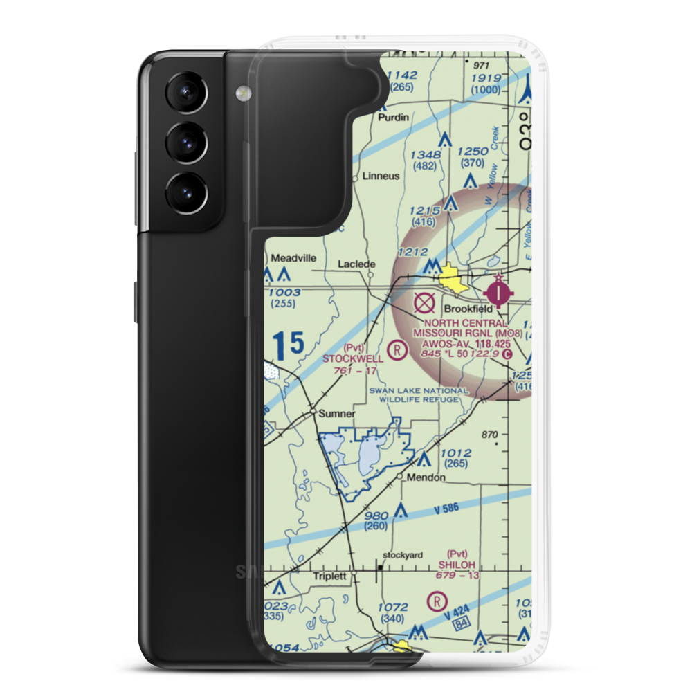 Stockwell Field (MU03) VFR Sectional Samsung Case Samsung Galaxy S21 Plus model shown