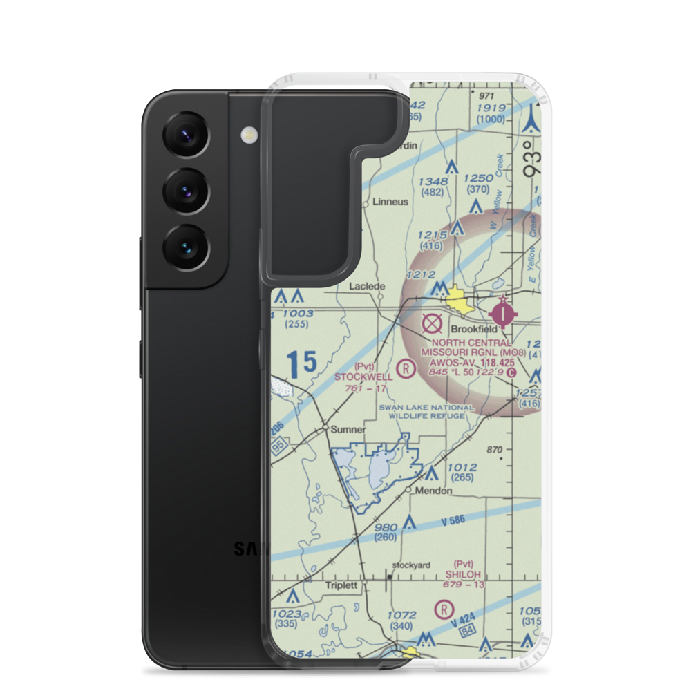 Stockwell Field (MU03) VFR Sectional Samsung Case Samsung Galaxy S22 model shown
