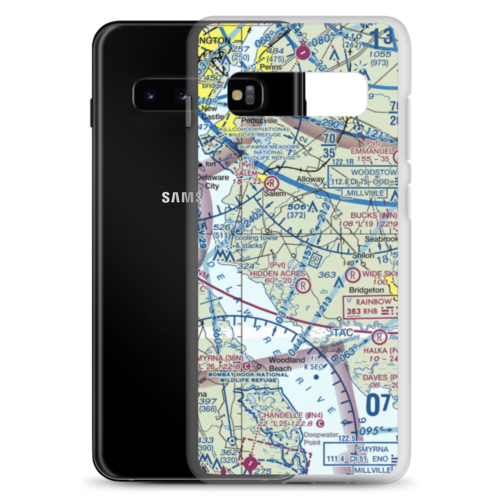 Stoe Creek Farm Airport (7NJ2) VFR Sectional Samsung Case Samsung Galaxy S10+ model shown