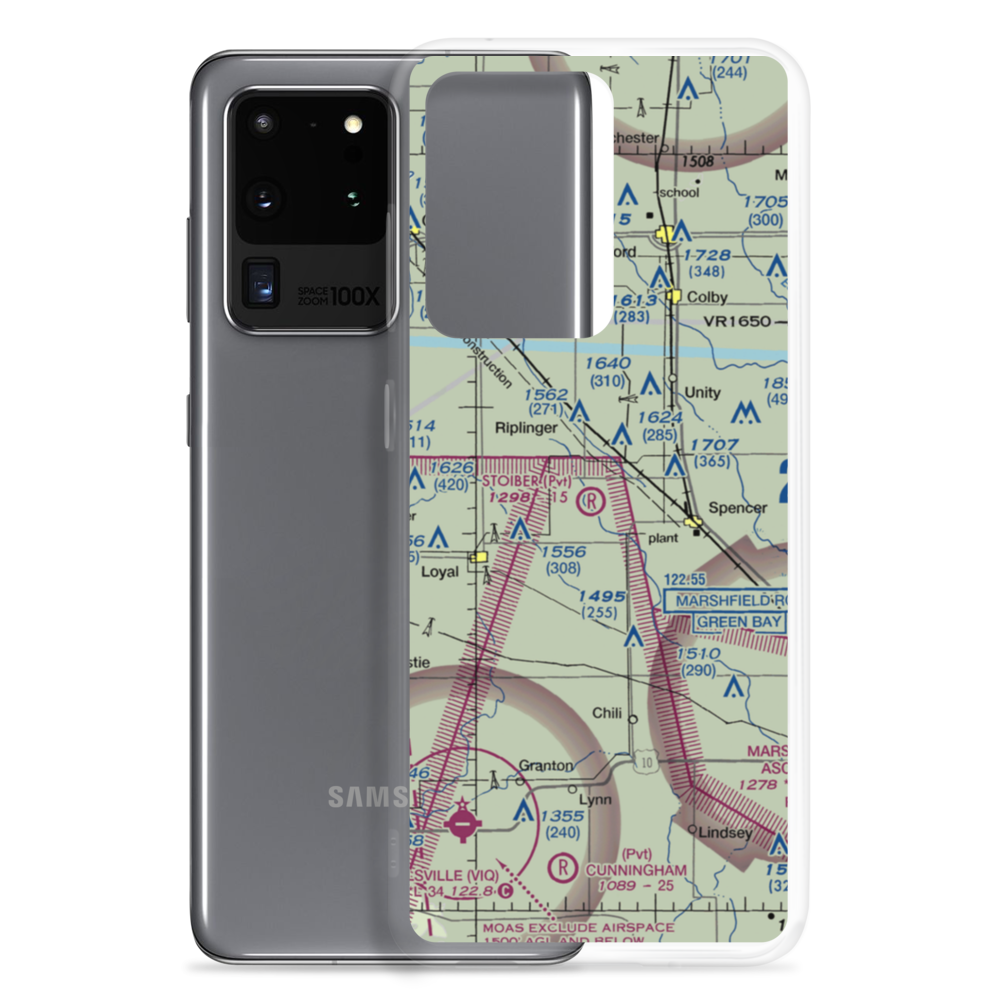 Stoiber Airport (44WI) VFR Sectional Samsung Case Samsung Galaxy S20 Ultra model shown