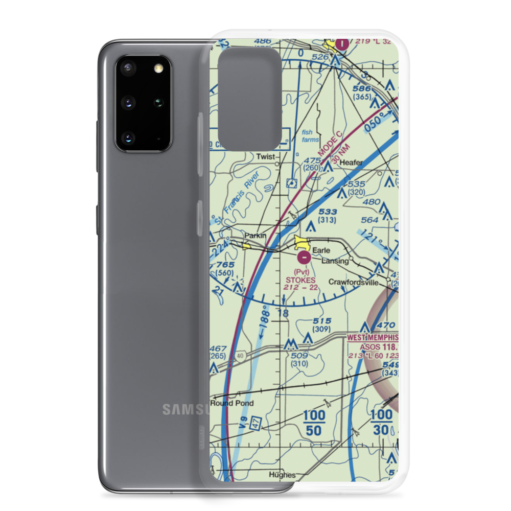 Stokes Airport (63AR) VFR Sectional Samsung Case Samsung Galaxy S20 Plus model shown