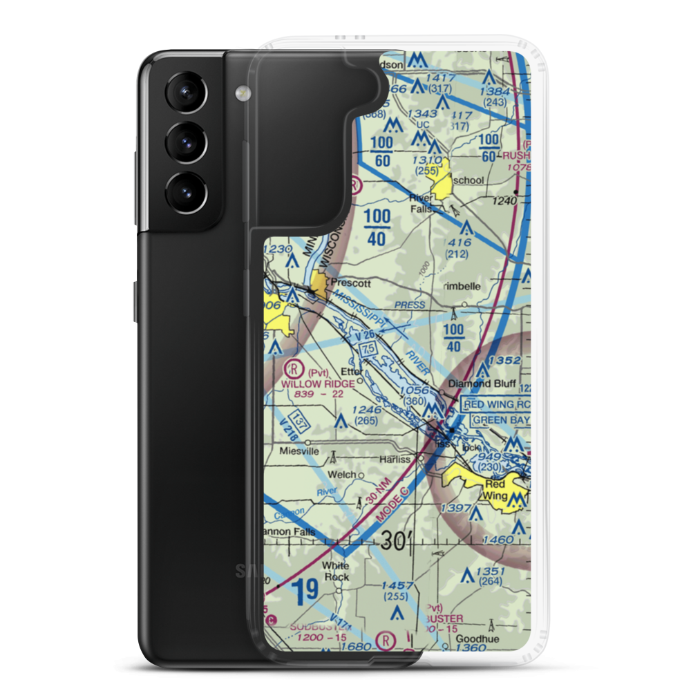 STOL Airport (65WI) VFR Sectional Samsung Case Samsung Galaxy S21 Plus model shown