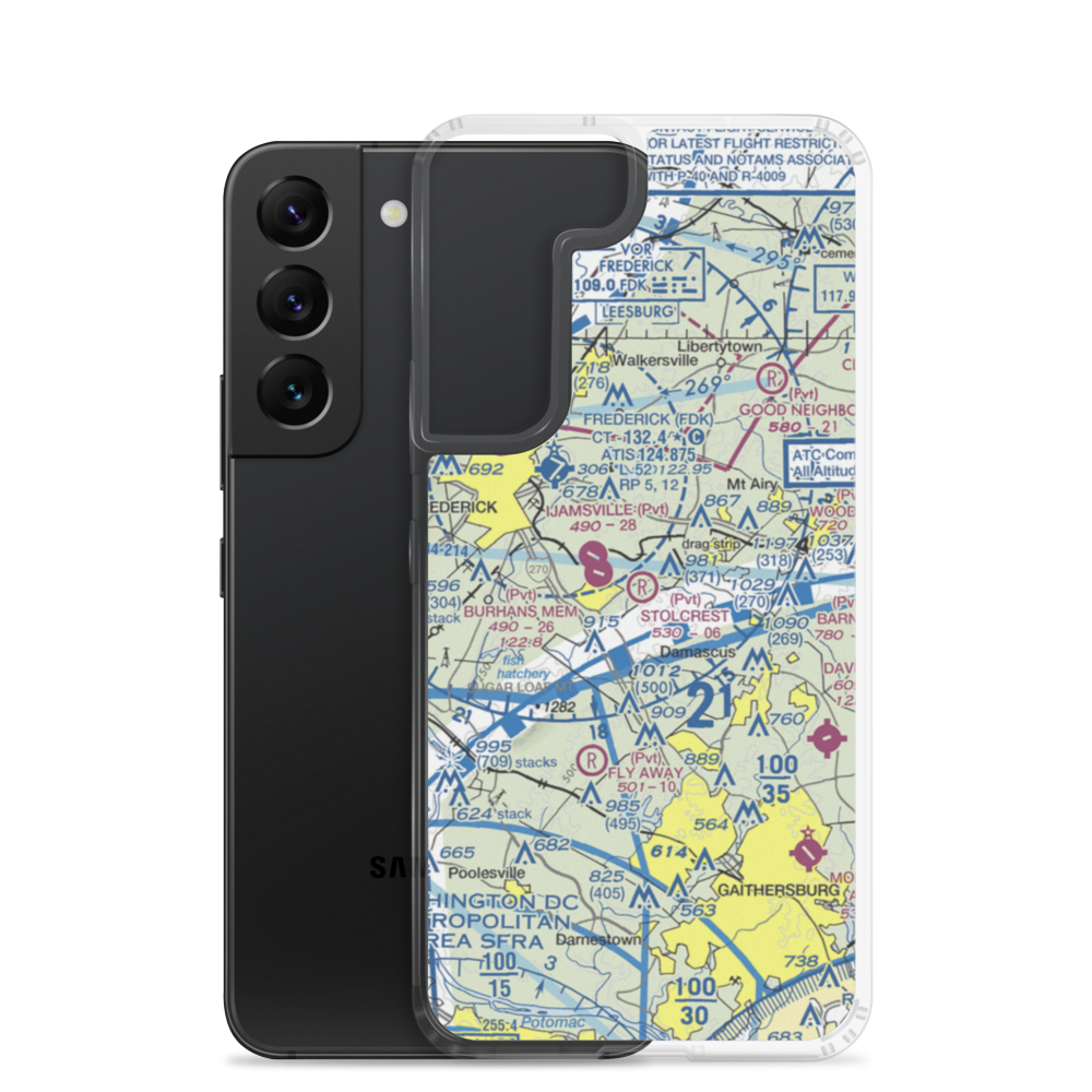 Stolcrest STOLport (MD75) VFR Sectional Samsung Case Samsung Galaxy S22 model shown