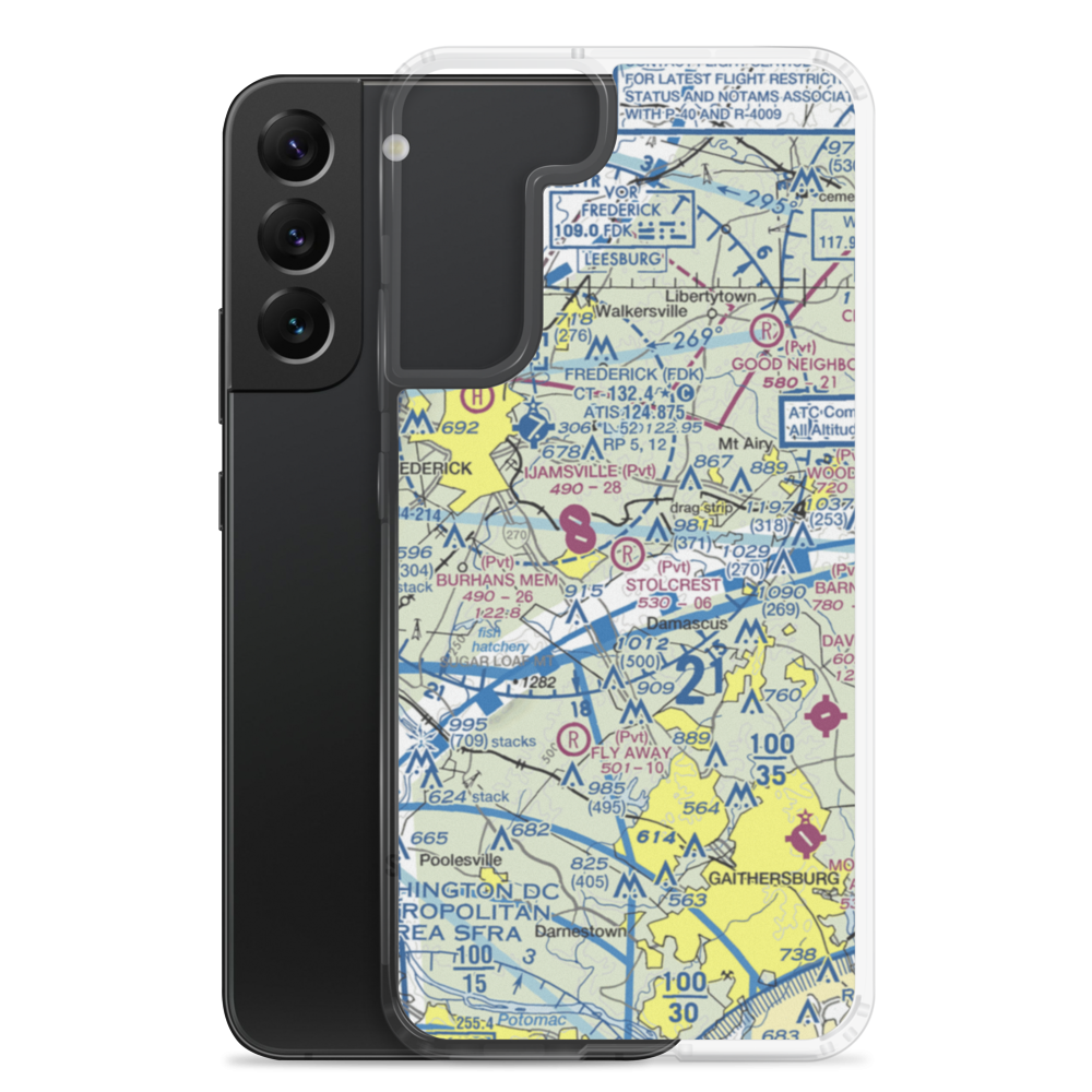Stolcrest STOLport (MD75) VFR Sectional Samsung Case Samsung Galaxy S22 Plus model shown