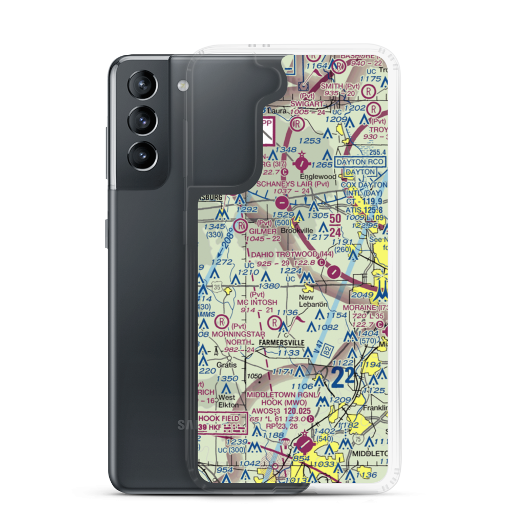 Stone Airport (1OI6) VFR Sectional Samsung Case Samsung Galaxy S21 model shown
