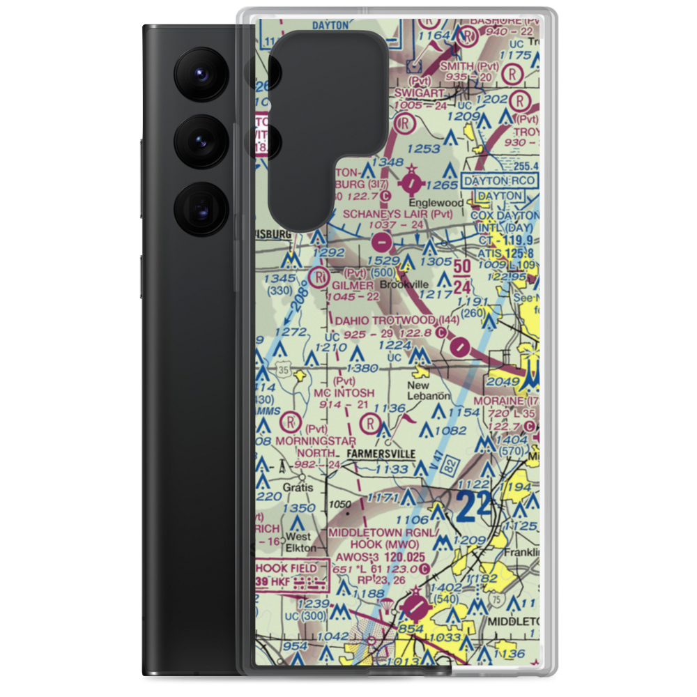 Stone Airport (1OI6) VFR Sectional Samsung Case Samsung Galaxy S22 Ultra model shown