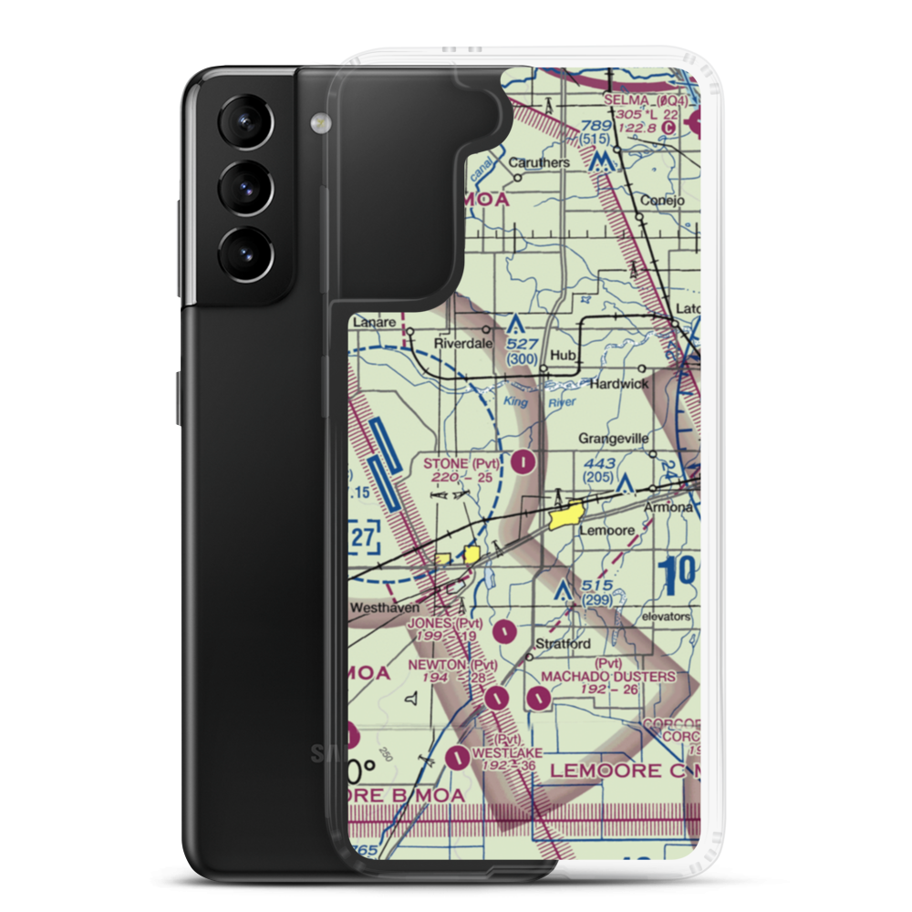 Stone Airstrip (32CA) VFR Sectional Samsung Case Samsung Galaxy S21 Plus model shown