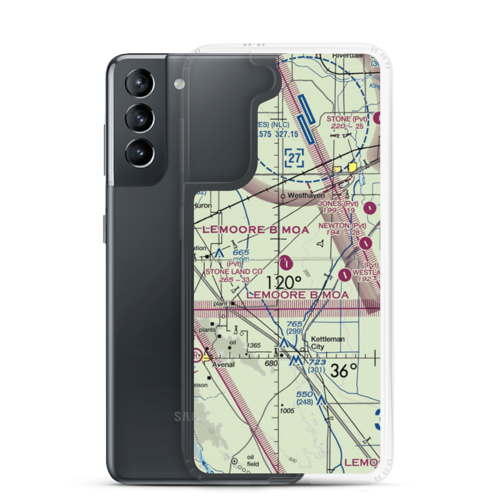 Stone Land County Airport (36CA) VFR Sectional Samsung Case Samsung Galaxy S21 model shown