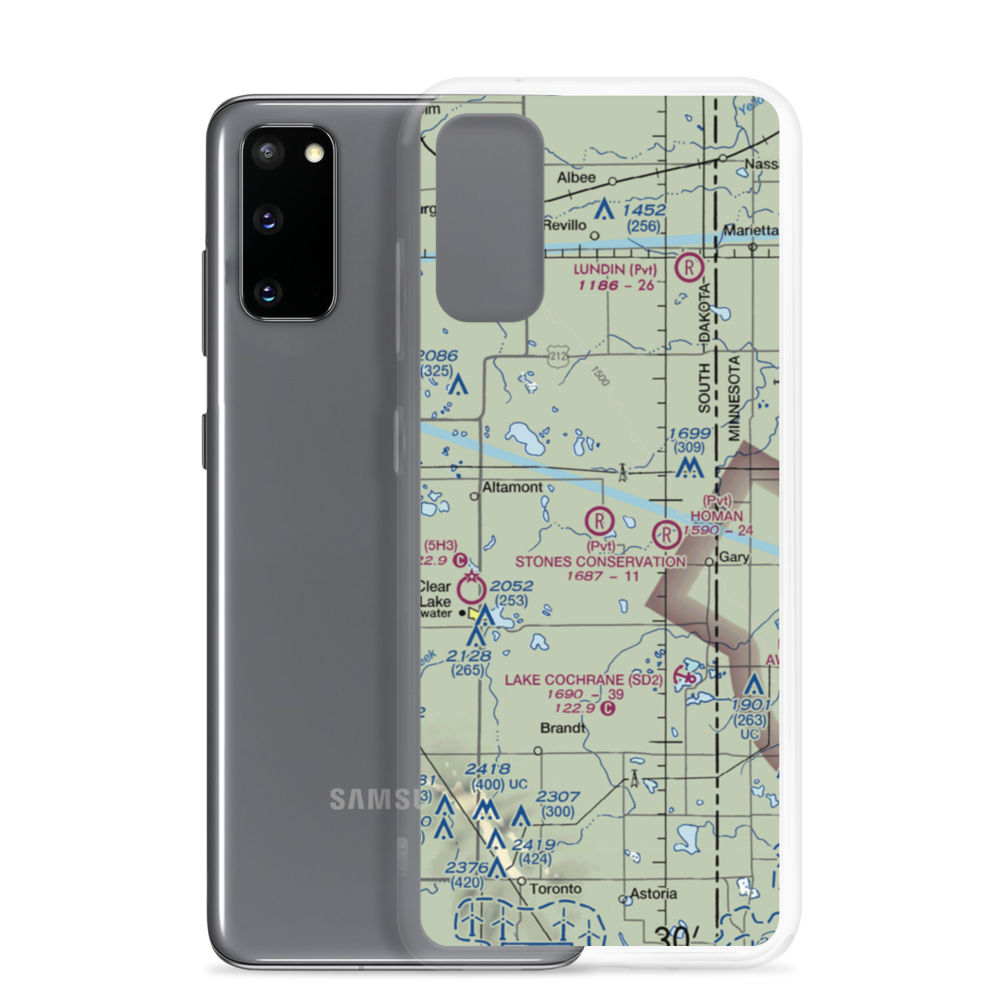 Stone's Conservation Airport (17SD) VFR Sectional Samsung Case Samsung Galaxy S20 model shown