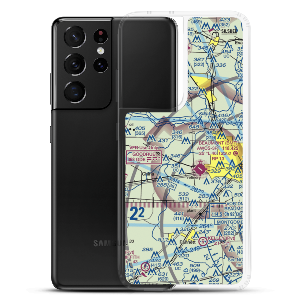 Stonecipher Airport (55TX) VFR Sectional Samsung Case Samsung Galaxy S21 Ultra model shown