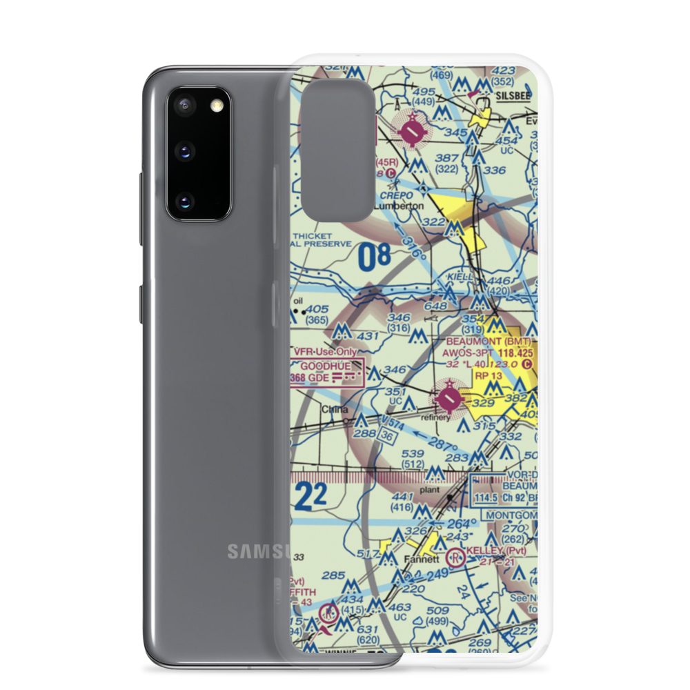 Stonecipher Airport (55TX) VFR Sectional Samsung Case Samsung Galaxy S20 model shown
