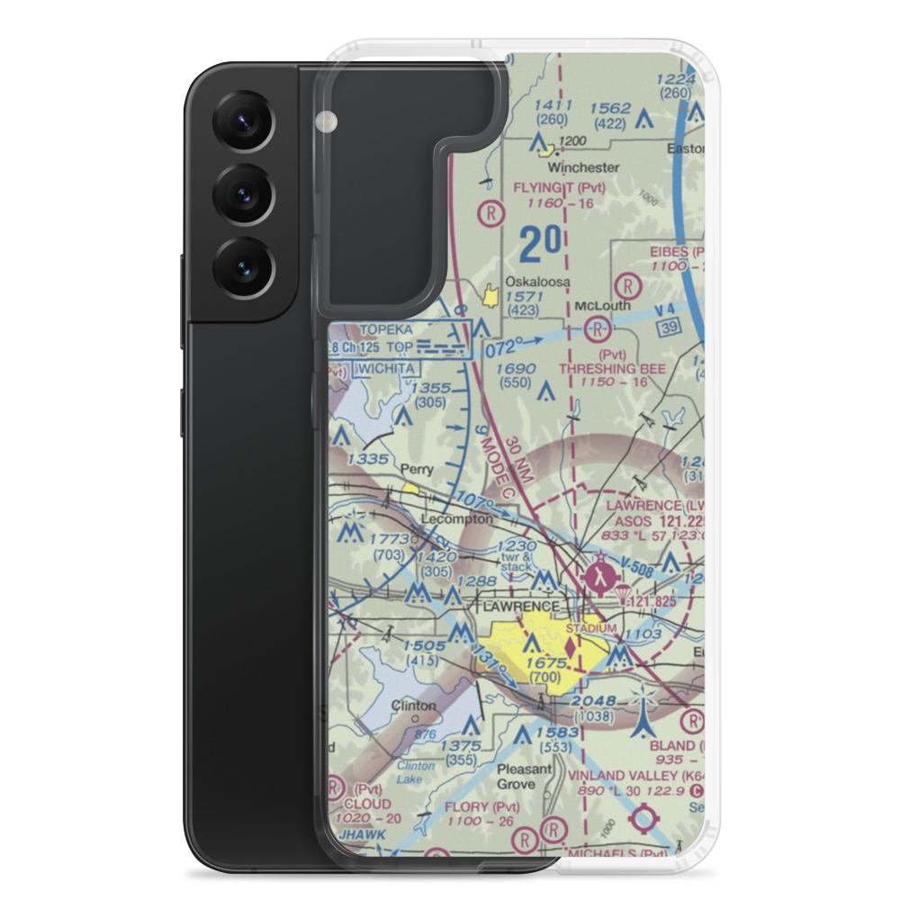 Stonehenge Airport (71KS) VFR Sectional Samsung Case Samsung Galaxy S22 Plus model shown