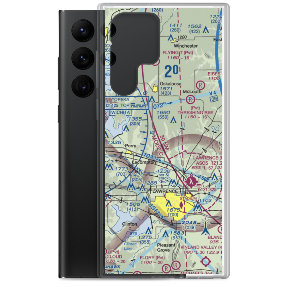 Stonehenge Airport (71KS) VFR Sectional Samsung Case Samsung Galaxy S22 Ultra model shown