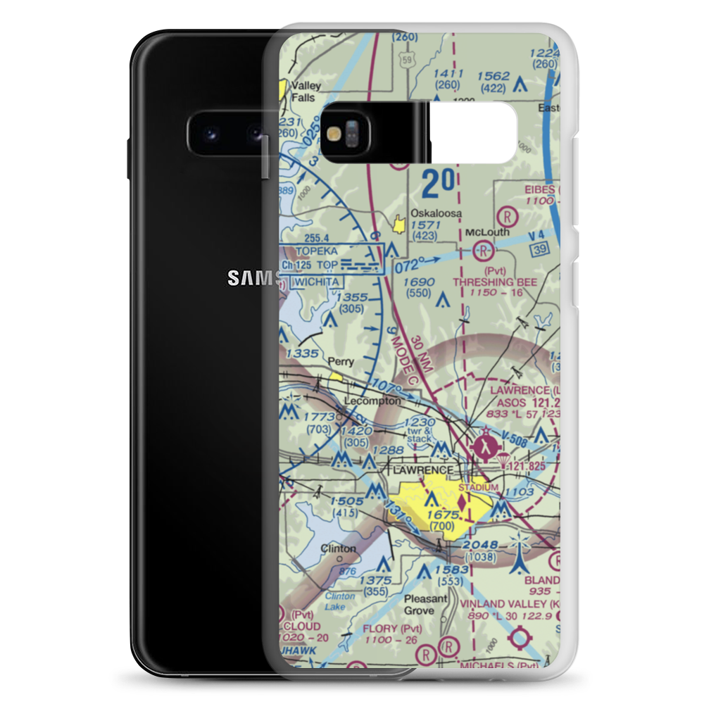Stonehenge Airport (71KS) VFR Sectional Samsung Case Samsung Galaxy S10+ model shown