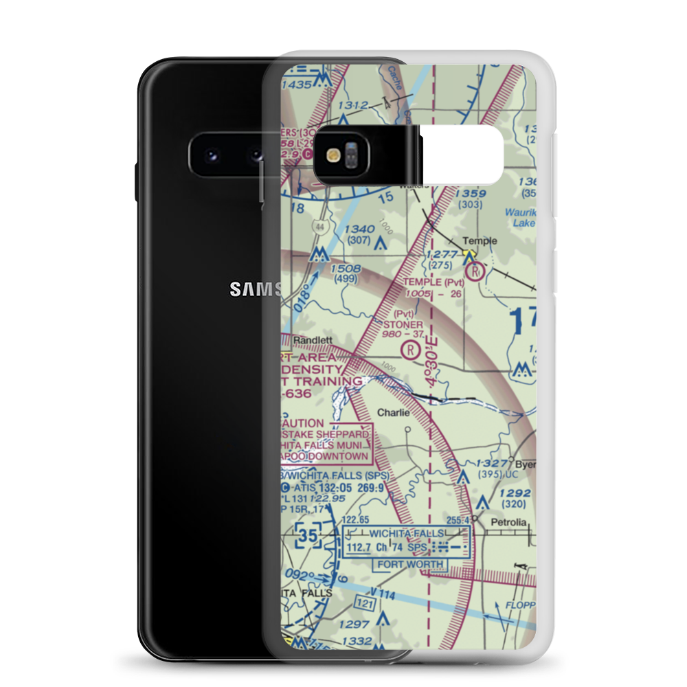 Stoner Memorial Airport (15OK) VFR Sectional Samsung Case Samsung Galaxy S10 model shown