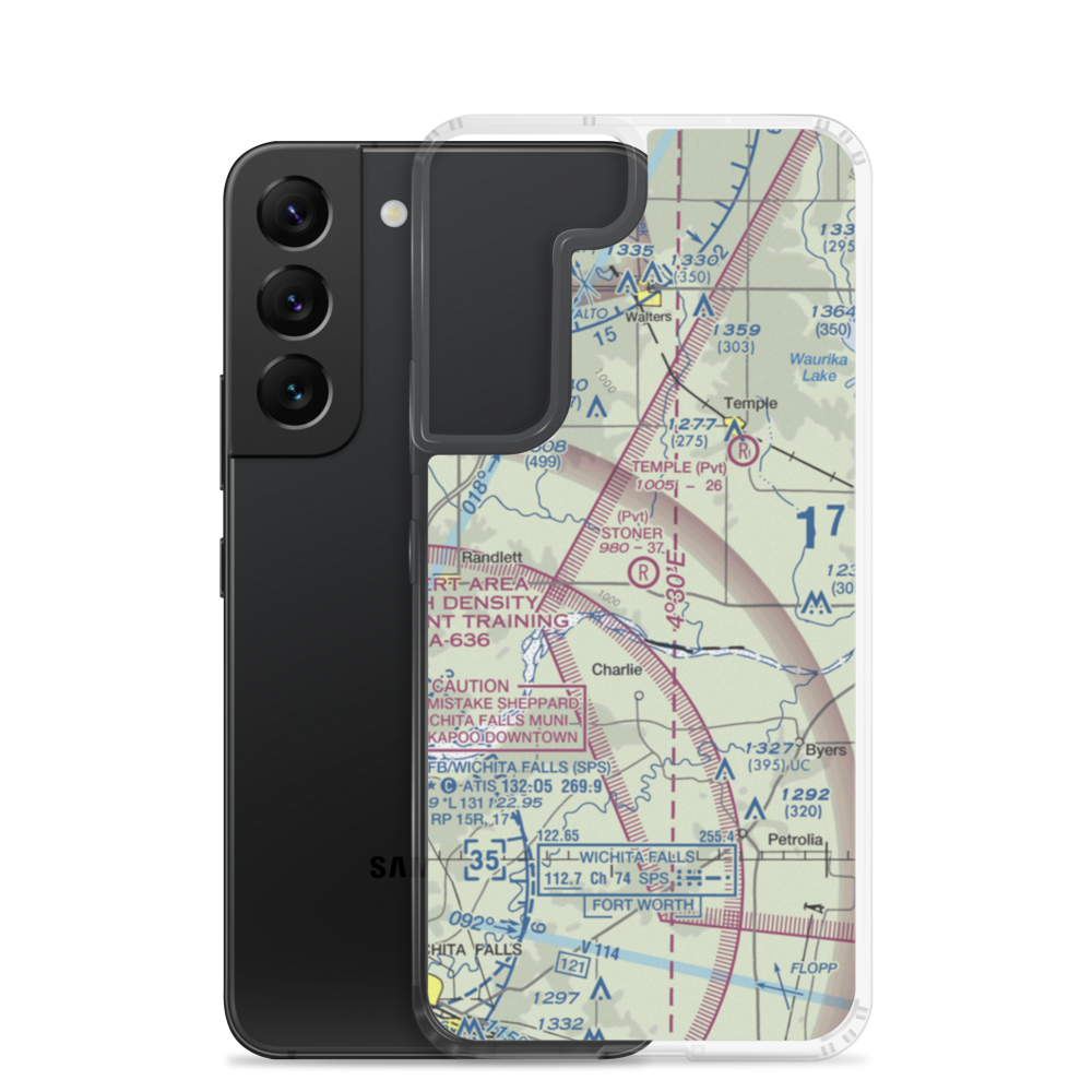 Stoner Memorial Airport (15OK) VFR Sectional Samsung Case Samsung Galaxy S22 model shown