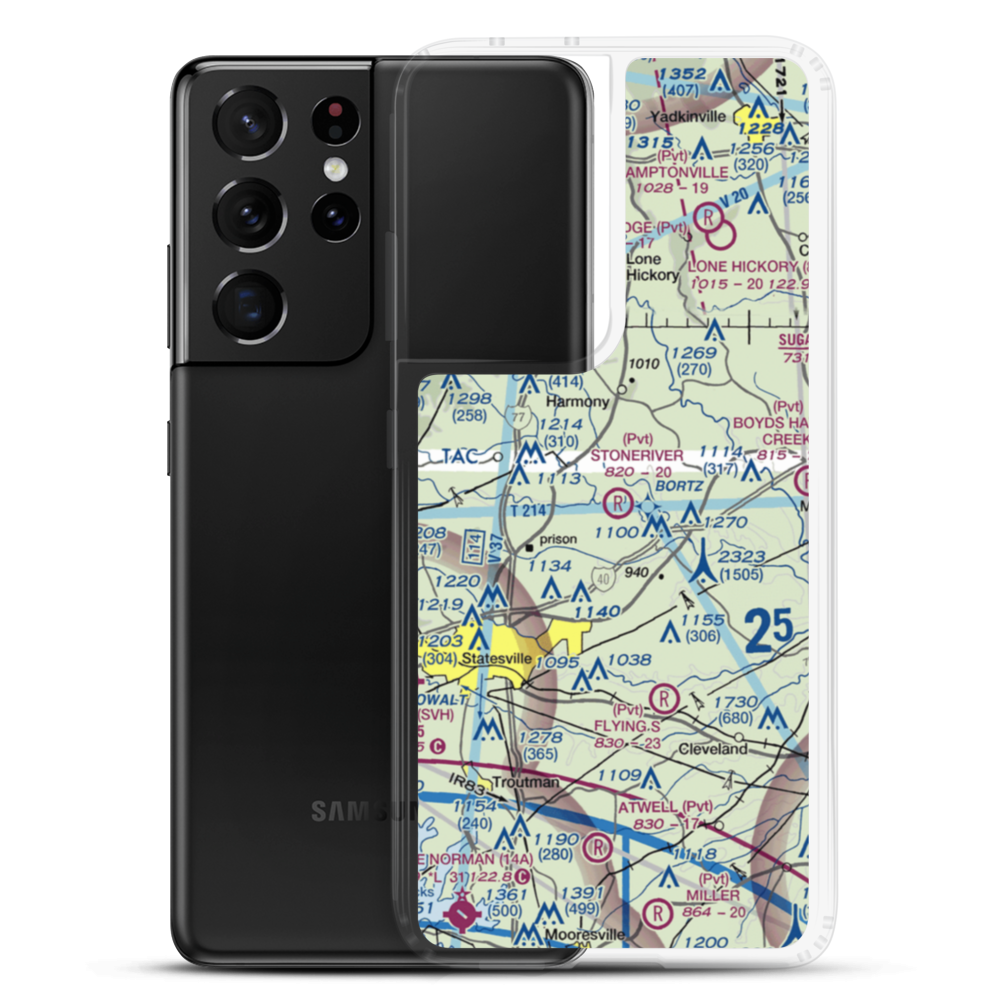 Stoneriver Airport (NC09) VFR Sectional Samsung Case Samsung Galaxy S21 Ultra model shown