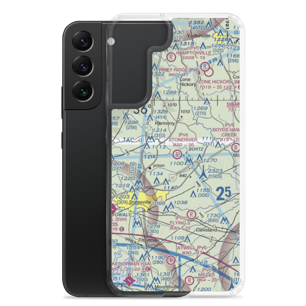 Stoneriver Airport (NC09) VFR Sectional Samsung Case Samsung Galaxy S22 Plus model shown