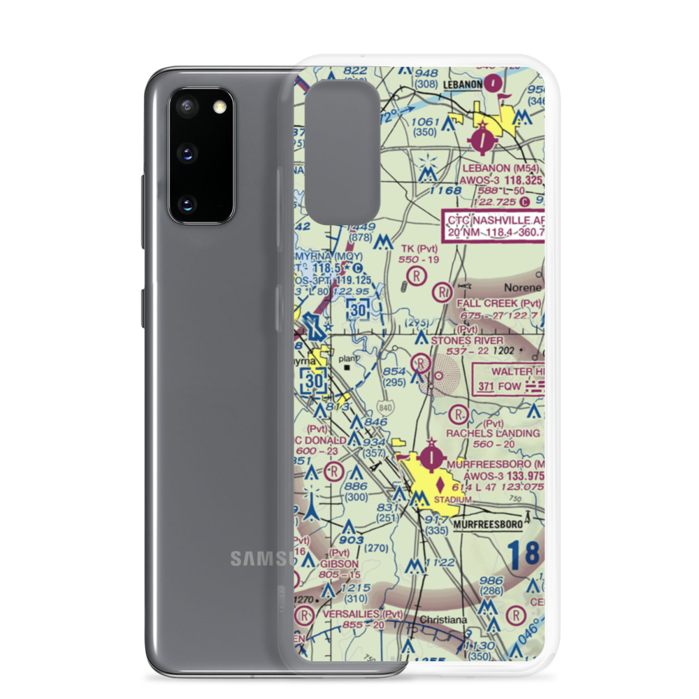 Stones River Airport (7TN3) VFR Sectional Samsung Case Samsung Galaxy S20 model shown
