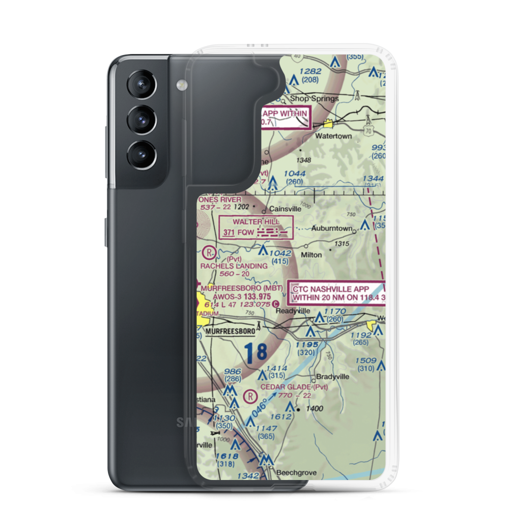 Stonewall Airpark (41TN) VFR Sectional Samsung Case Samsung Galaxy S21 model shown