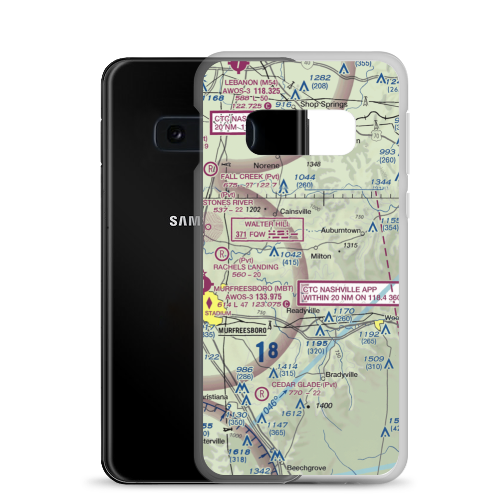 Stonewall Airpark (41TN) VFR Sectional Samsung Case Samsung Galaxy S10e model shown