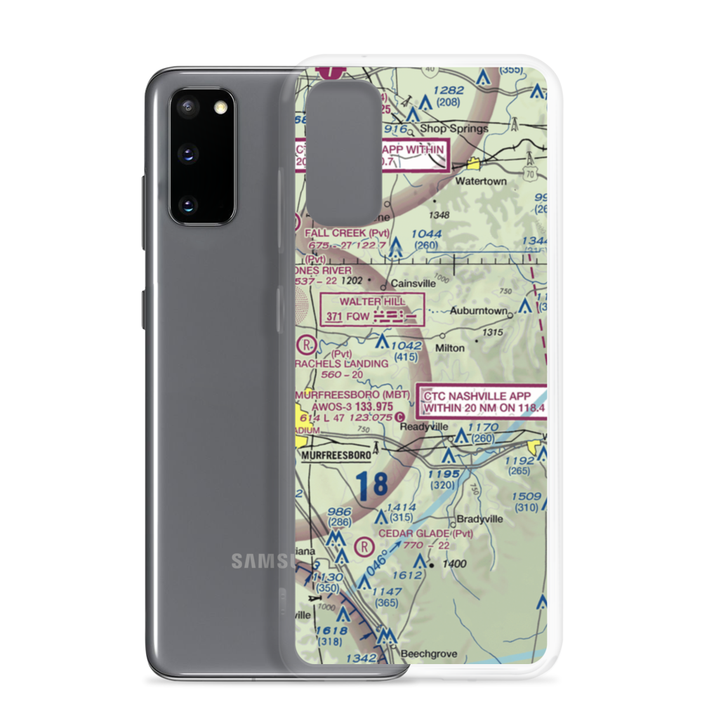 Stonewall Airpark (41TN) VFR Sectional Samsung Case Samsung Galaxy S20 model shown