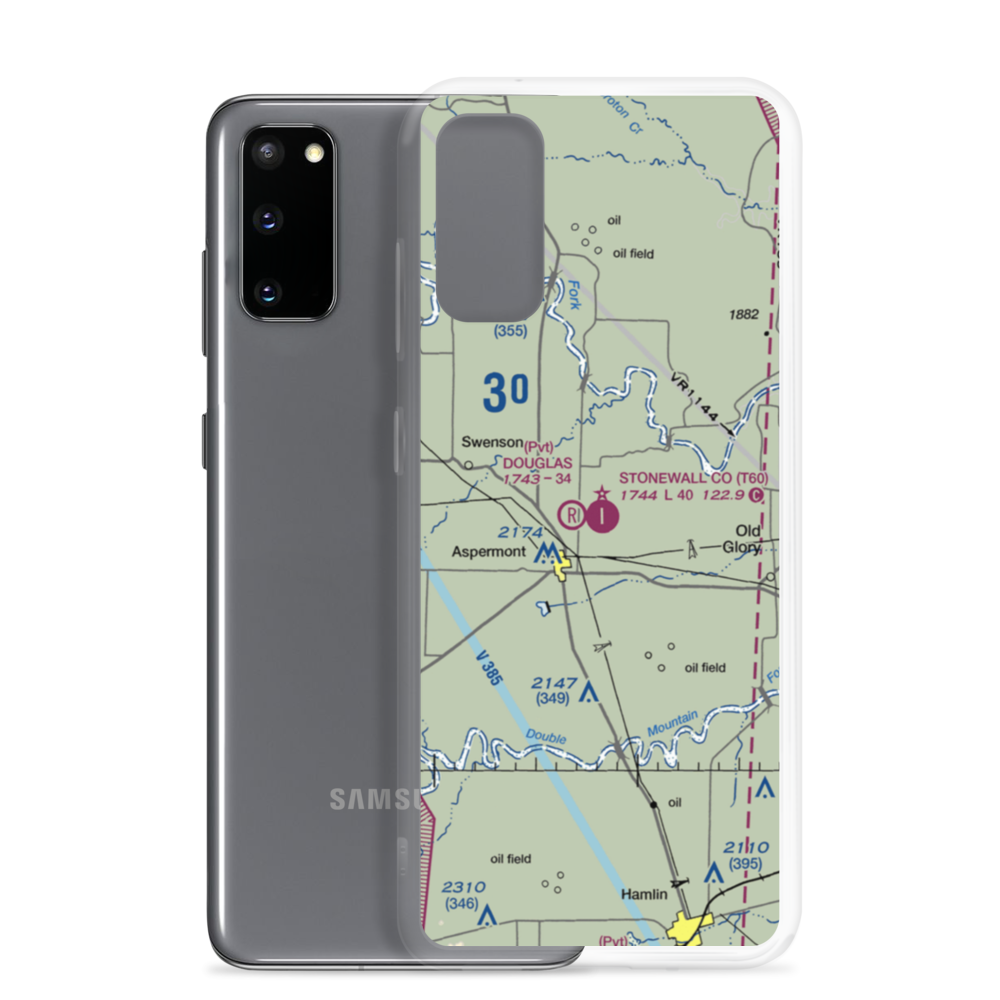 Stonewall County Airport (T60) VFR Sectional Samsung Case Samsung Galaxy S20 model shown
