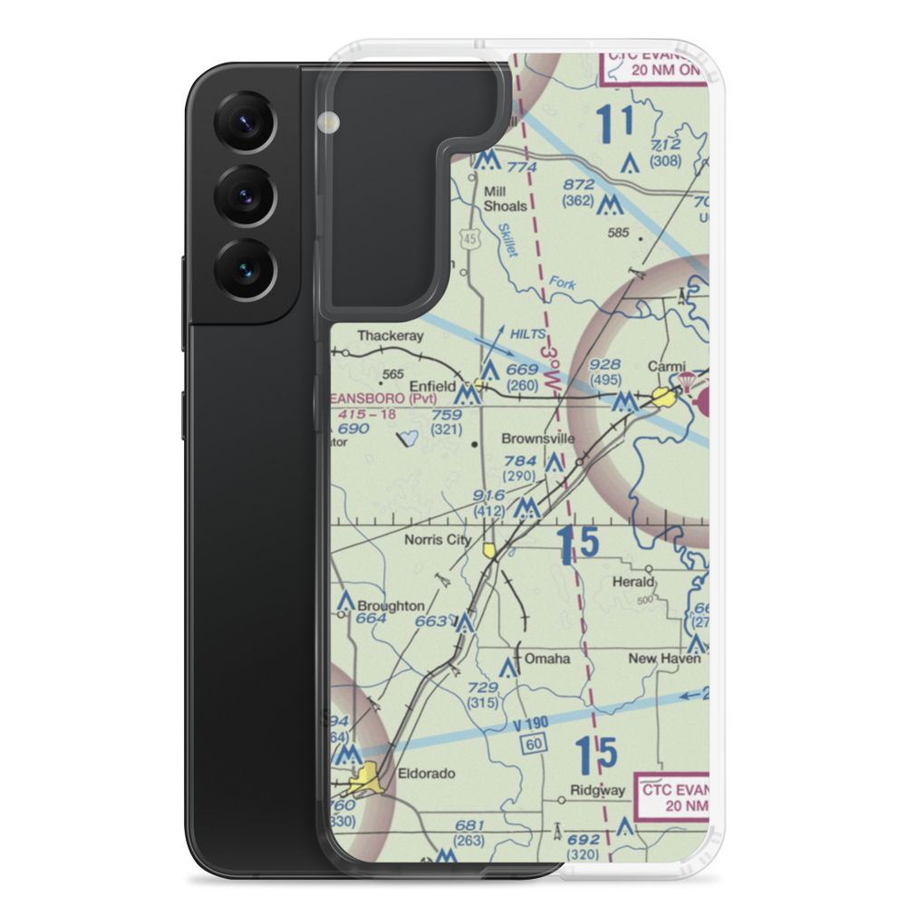 Stoney Real Estate Airport (LL13) VFR Sectional Samsung Case Samsung Galaxy S22 Plus model shown