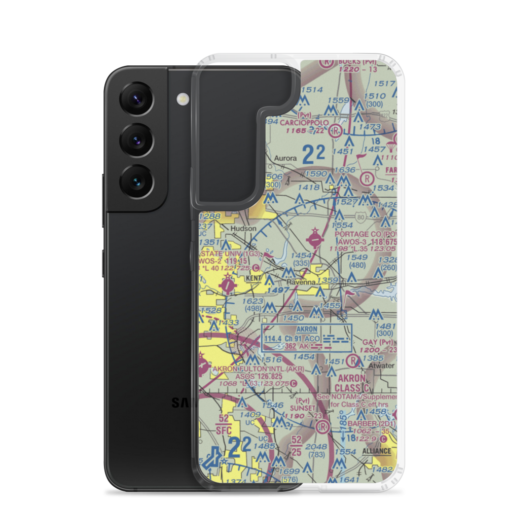Stoney's Airport (OI32) VFR Sectional Samsung Case Samsung Galaxy S22 model shown