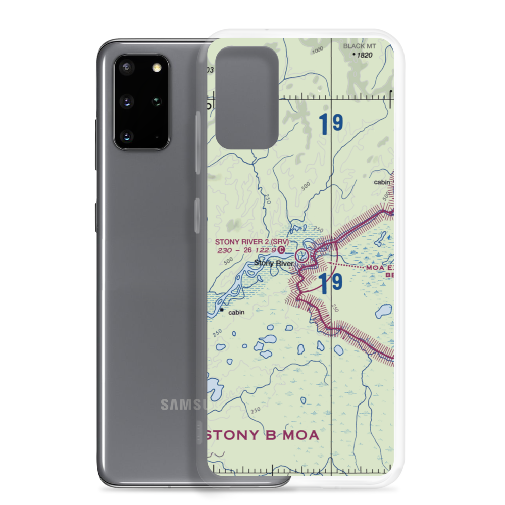 Stony River 2 Airport (SRV) VFR Sectional Samsung Case Samsung Galaxy S20 Plus model shown