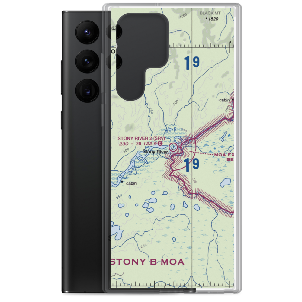 Stony River 2 Airport (SRV) VFR Sectional Samsung Case Samsung Galaxy S22 Ultra model shown