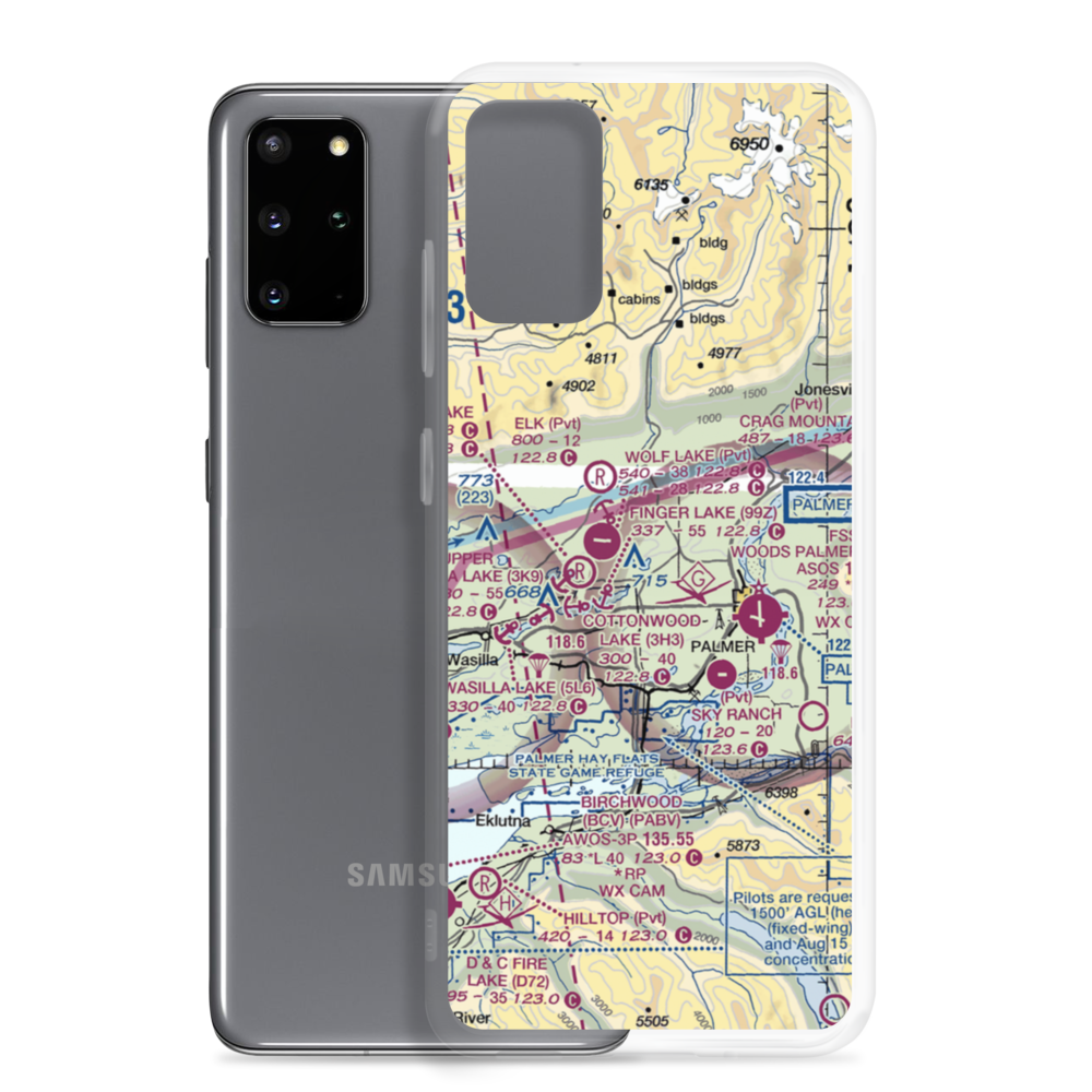 Stormy Hill Seaplane Base (9AK1) VFR Sectional Samsung Case Samsung Galaxy S20 Plus model shown