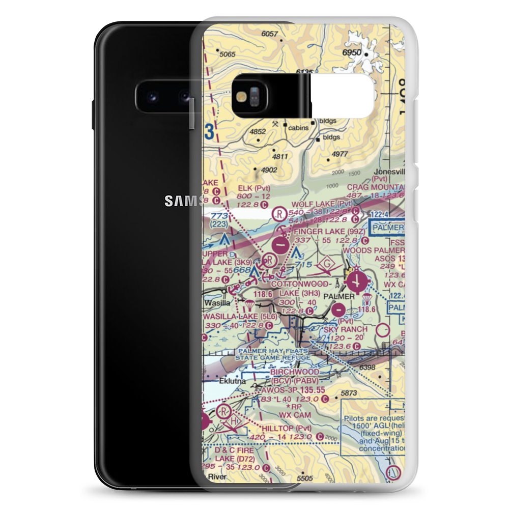 Stormy Hill Seaplane Base (9AK1) VFR Sectional Samsung Case Samsung Galaxy S10+ model shown