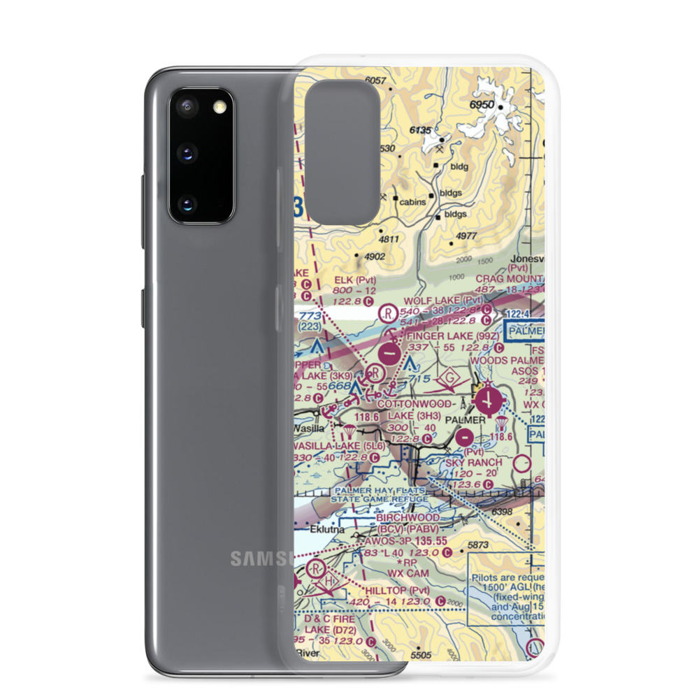 Stormy Hill Seaplane Base (9AK1) VFR Sectional Samsung Case Samsung Galaxy S20 model shown