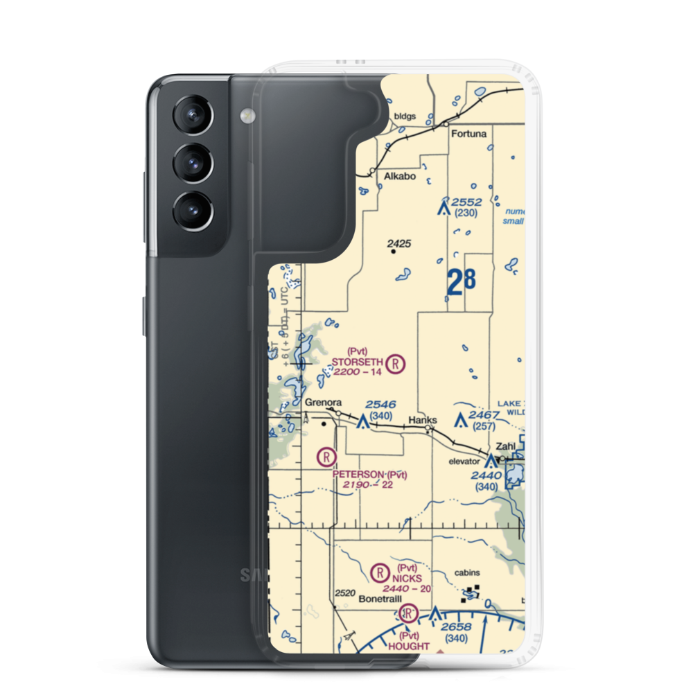 Storseth Airstrip (NA63) VFR Sectional Samsung Case Samsung Galaxy S21 model shown