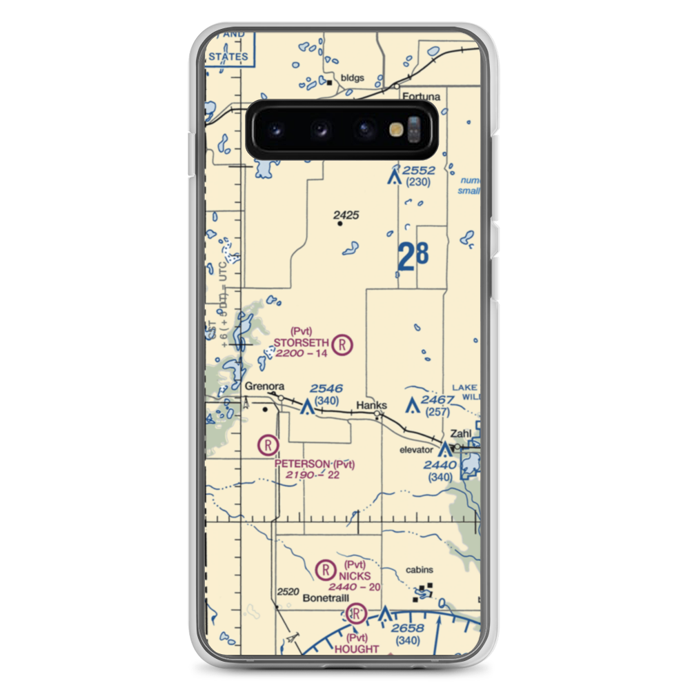 Storseth Airstrip (NA63) VFR Sectional Samsung Case Samsung Galaxy S10+ model shown