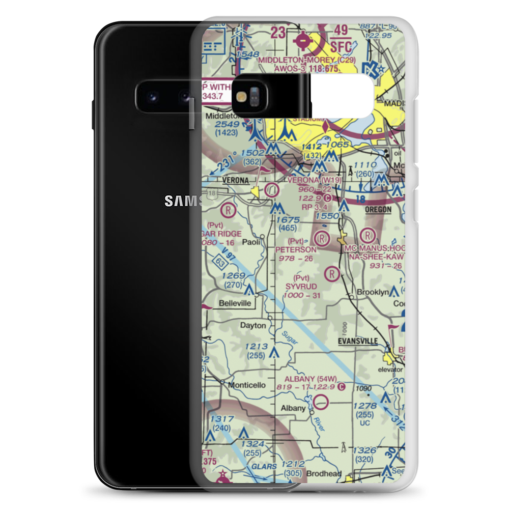 Storytown Airfield (WS33) VFR Sectional Samsung Case Samsung Galaxy S10+ model shown