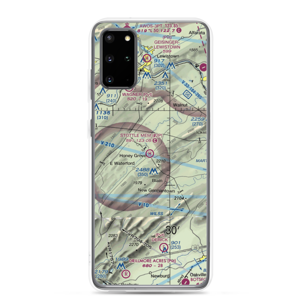 Stottle Memorial Heliport (02P) VFR Sectional Samsung Case Samsung Galaxy S20 Plus model shown