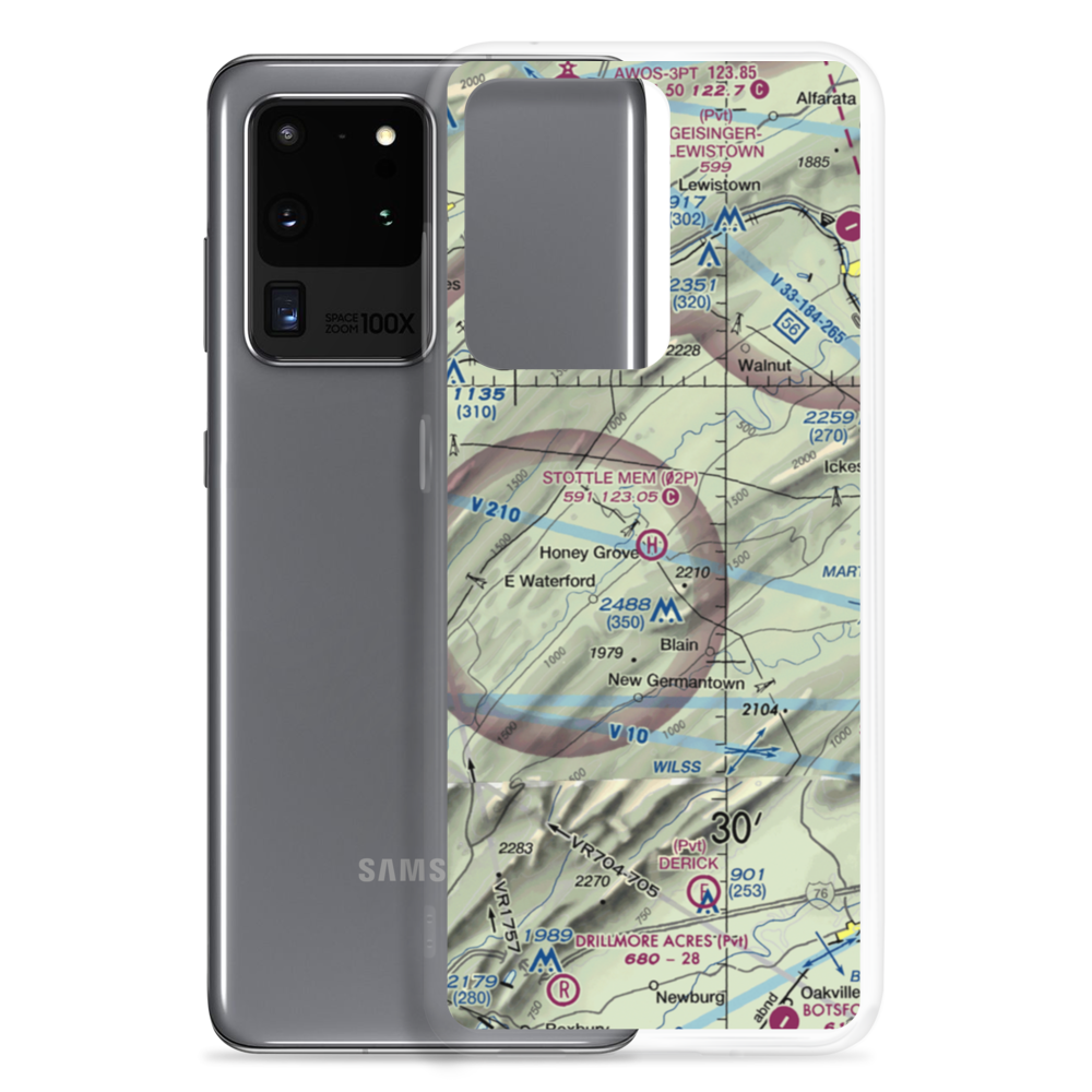 Stottle Memorial Heliport (02P) VFR Sectional Samsung Case Samsung Galaxy S20 Ultra model shown