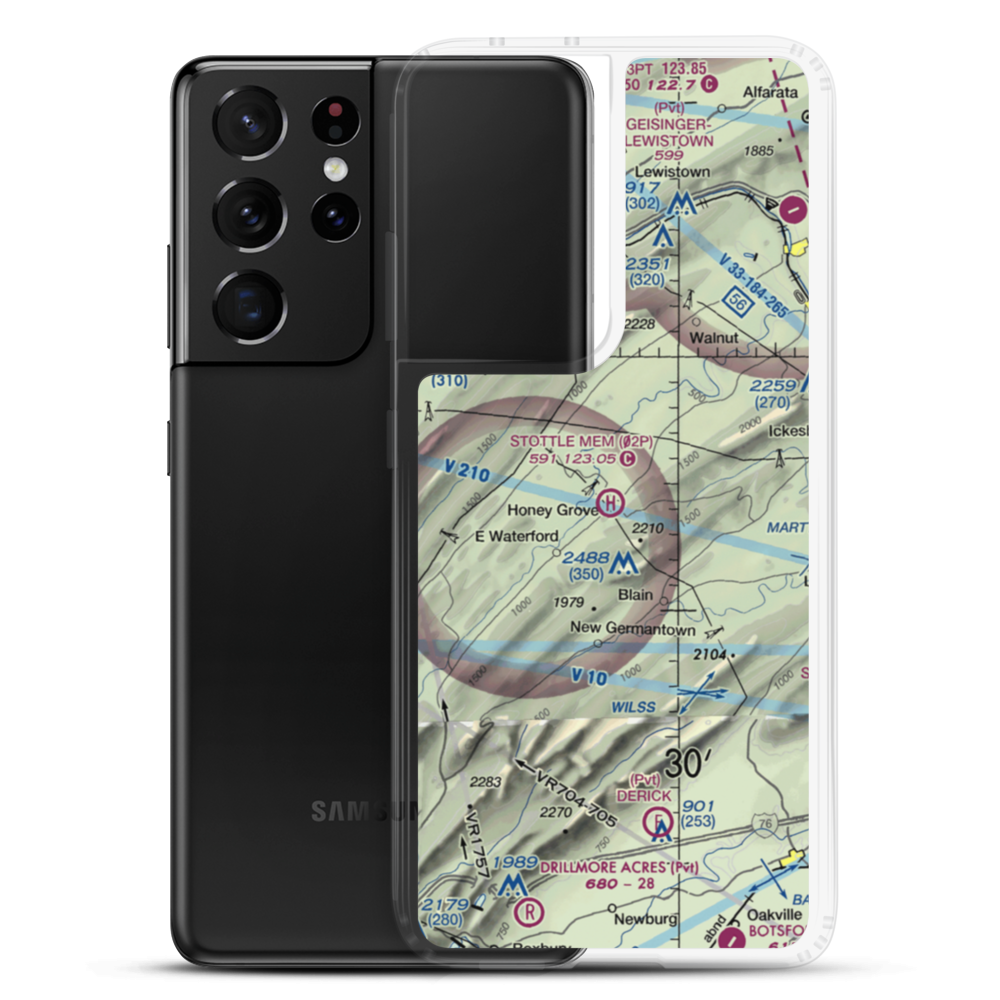 Stottle Memorial Heliport (02P) VFR Sectional Samsung Case Samsung Galaxy S21 Ultra model shown